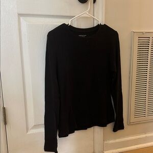 American Eagle Outfitters Black Long Sleeve Blouse